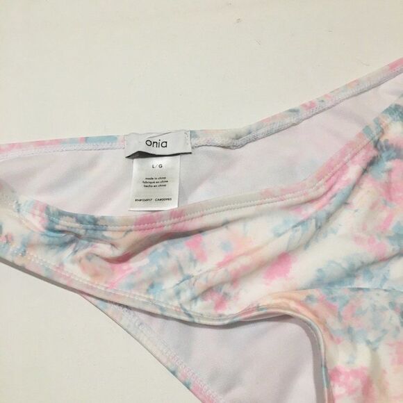 Onia Tie Dye pastel cotton candy Bikini bottoms Lg - Picture 3 of 3